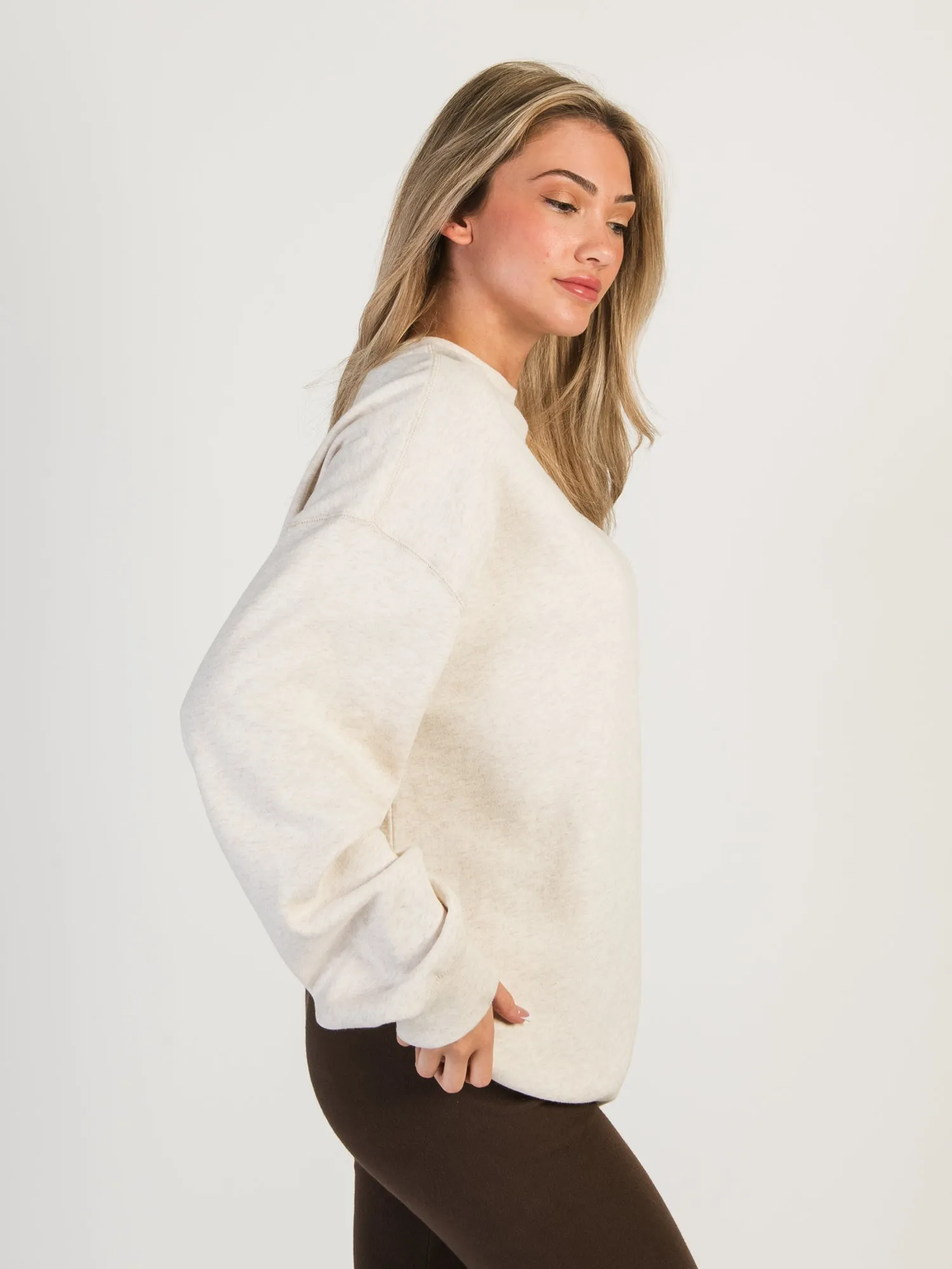 HARLOW MICHELLE SOLID CREWNECK - OATMEAL - CLEARANCE sold by Boathouse product image thumbnail 3