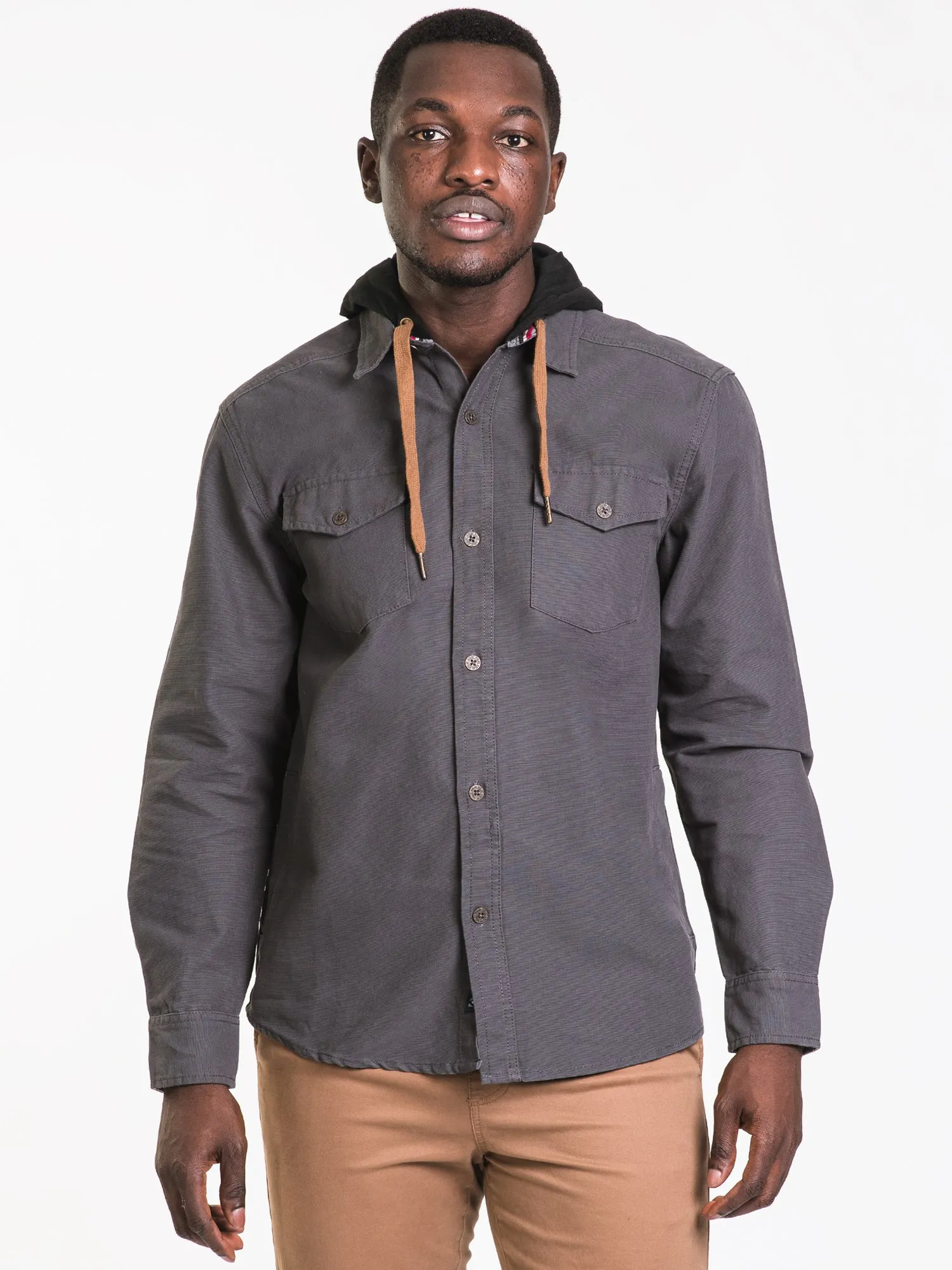 KOLBY COLLARED HOODIE BUTTON-UP - CLEARANCE sold by Boathouse