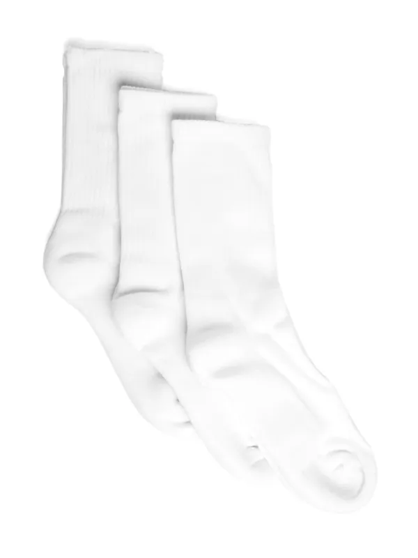 MIDCALF SOCK 3 PACK SOCKS - WHITE sold by Boathouse