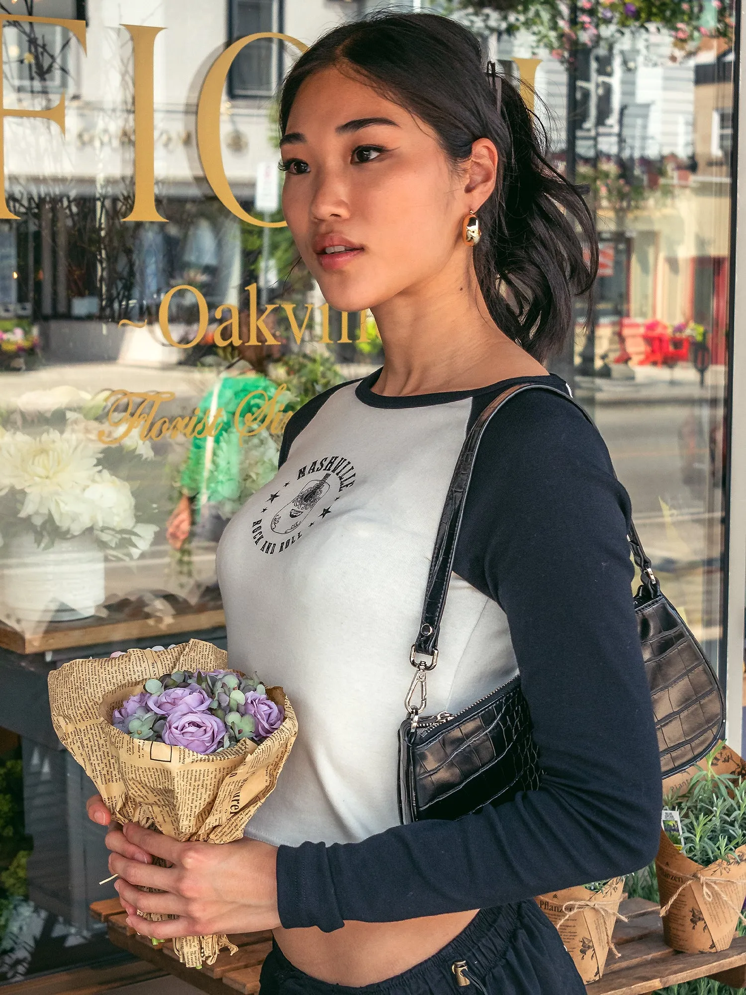 HARLOW BLAIR LONG SLEEVE RAGLAN - BLACK - CLEARANCE sold by Boathouse