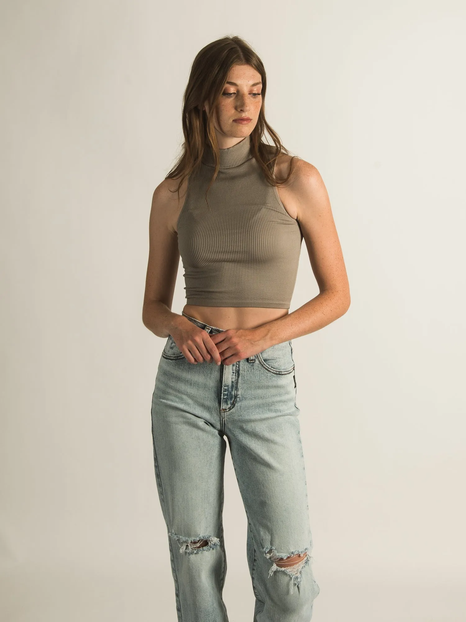 HARLOW MOCK SLEEVELESS TANK TOP - CLEARANCE sold by Boathouse product image thumbnail 4