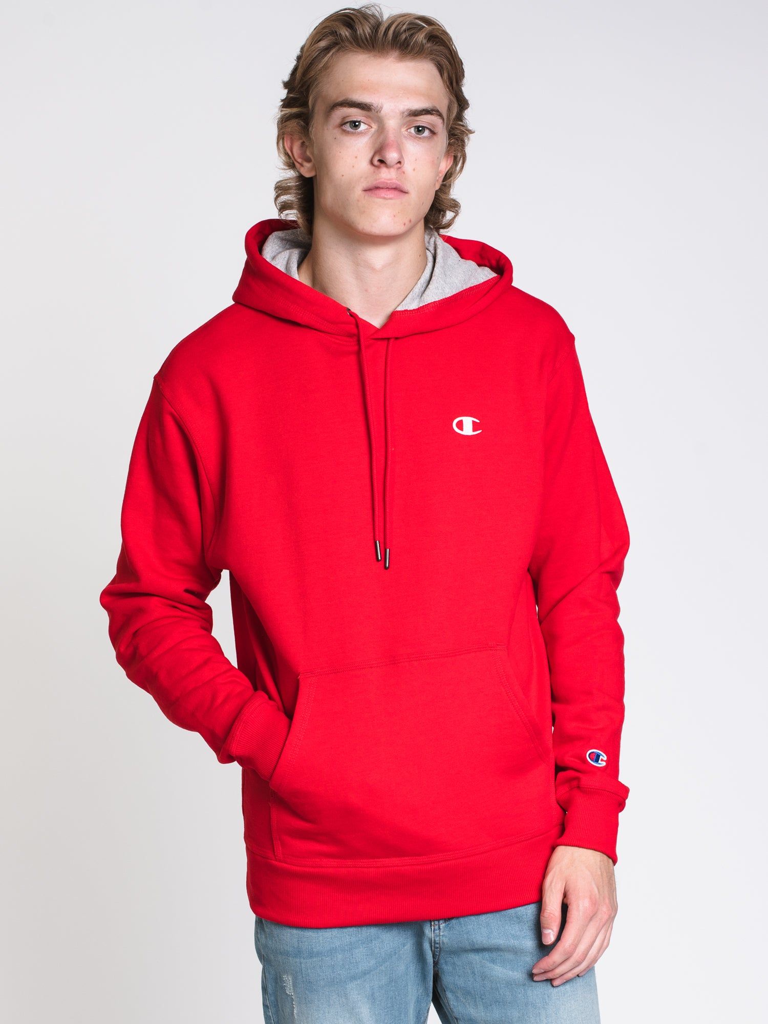 MENS COLOUR POP PULLOVER HOODIE - RED/WHITE - CLEARANCE sold by Boathouse