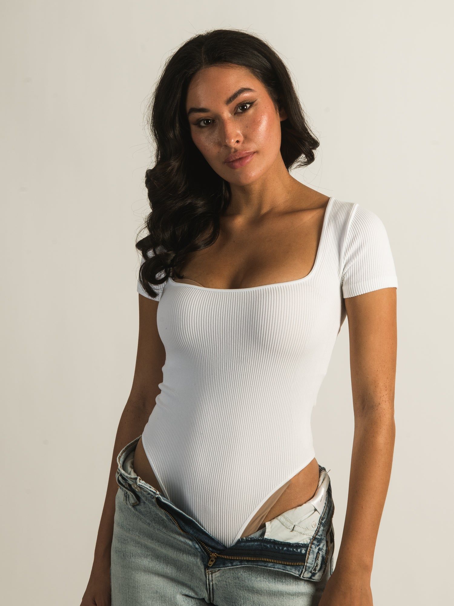 DYNAMIC SQUARE NECK T BODYSUIT - CLEARANCE sold by Boathouse product image thumbnail 4