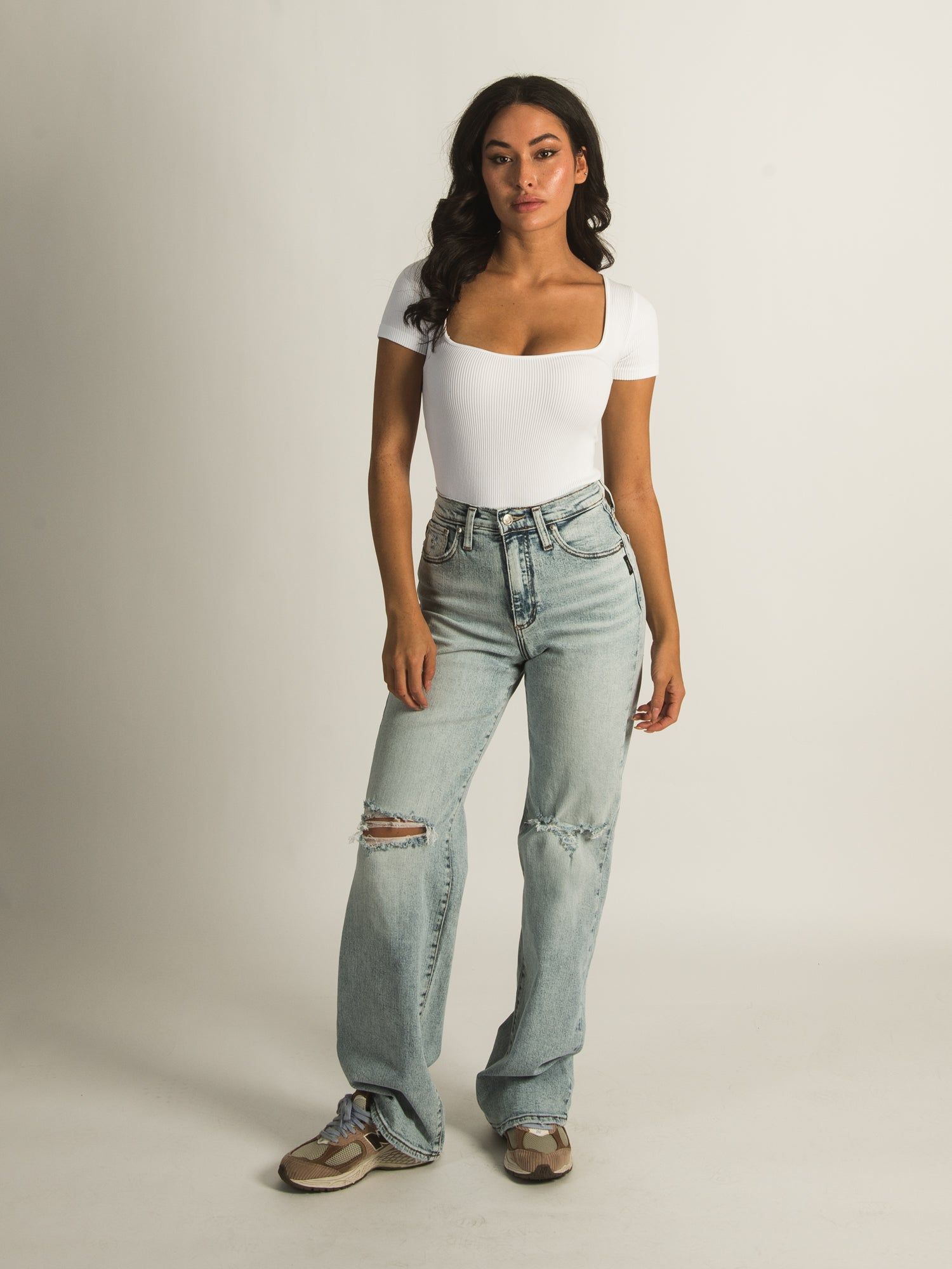 DYNAMIC SQUARE NECK T BODYSUIT - CLEARANCE sold by Boathouse product image thumbnail 5