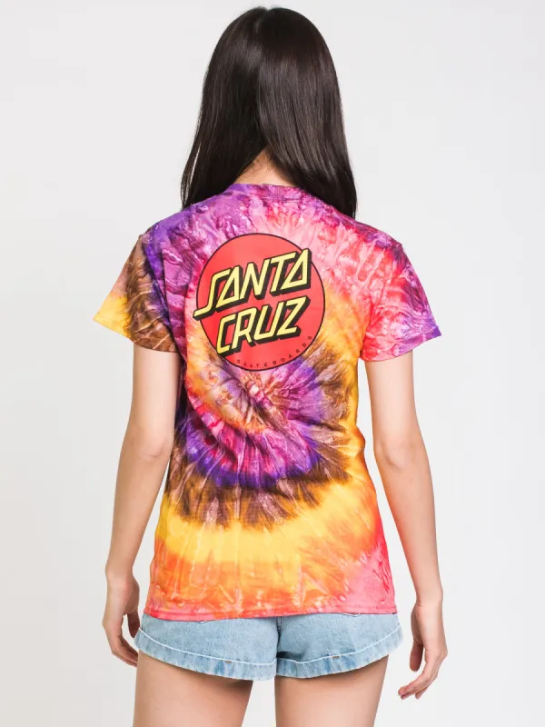 SANTA CRUZ CLASSIC DOT TIE DYE T-SHIRT  - CLEARANCE sold by Boathouse