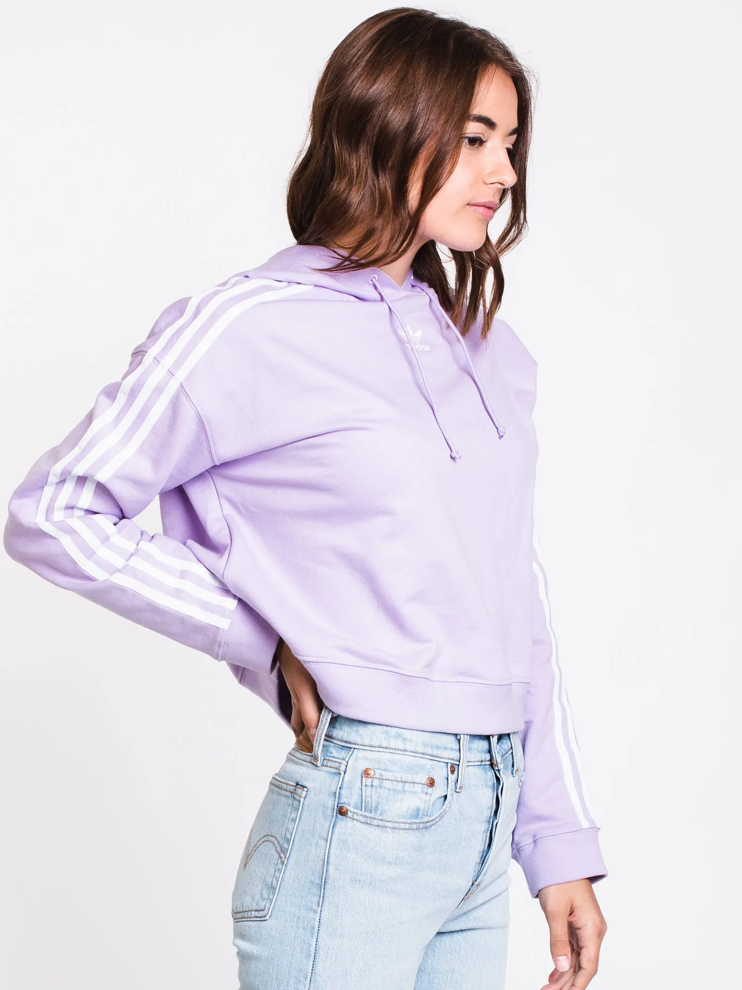 WOMENS CROPPED PULLOVER HOODIE - PURPLE - CLEARANCE sold by Boathouse product image thumbnail 3