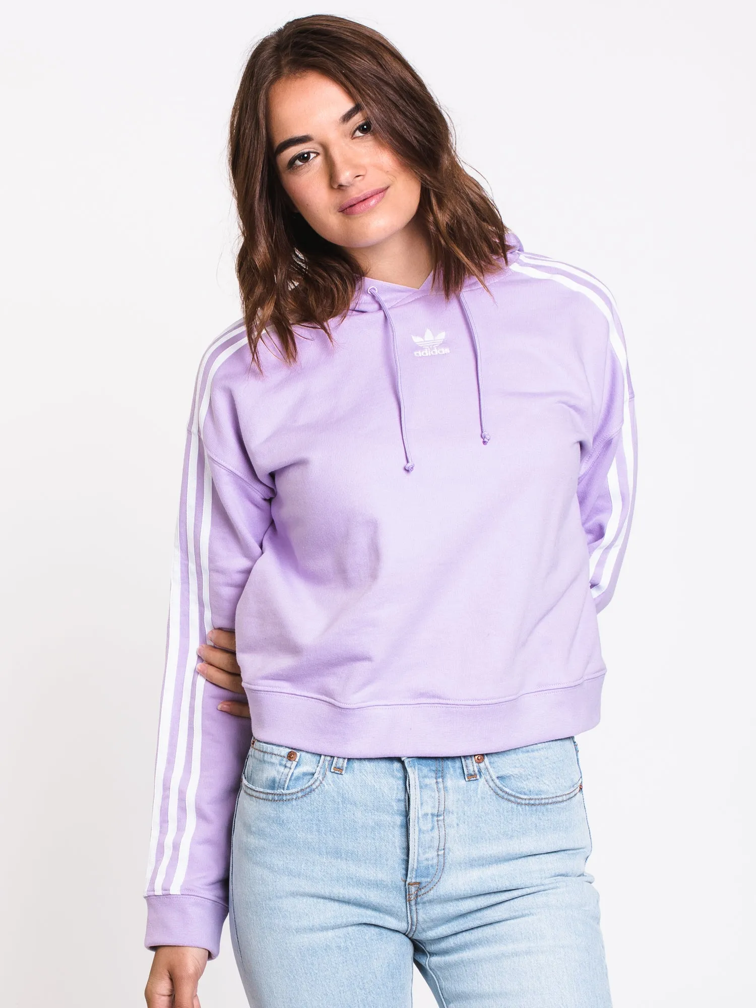 WOMENS CROPPED PULLOVER HOODIE - PURPLE - CLEARANCE sold by Boathouse