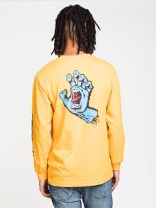 MENS SCREAMING HAND LONG SLEEVE T-SHIRT - GOLD - CLEARANCE sold by Boathouse