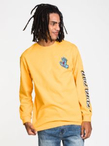 MENS SCREAMING HAND LONG SLEEVE T-SHIRT - GOLD - CLEARANCE sold by Boathouse