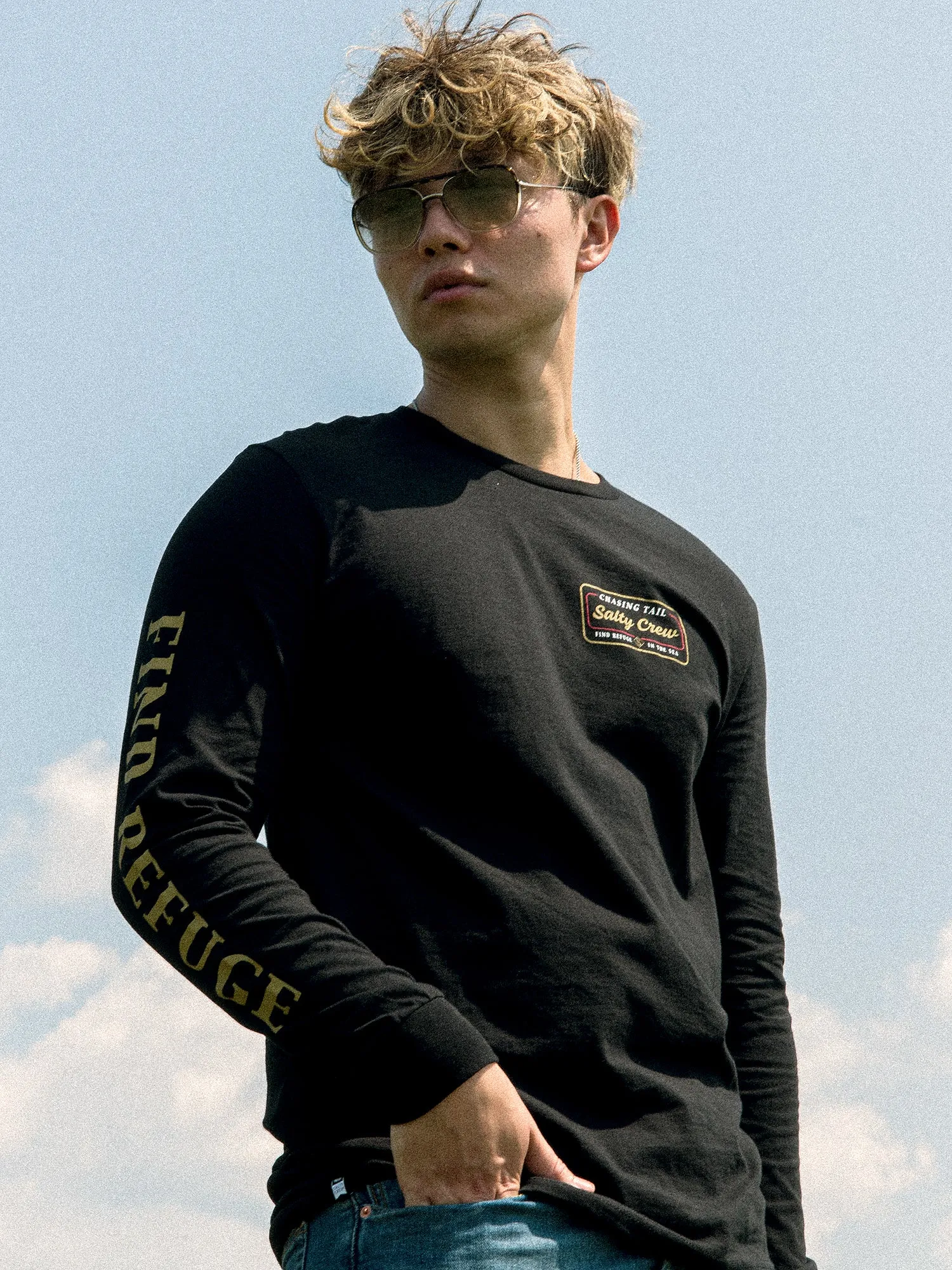 SALTY CREW MARINA STANDARD LONG SLEEVE TEE sold by Boathouse product image thumbnail 2