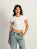 HARLOW RIBBED SEAMLESS TEE - OFF WHITE sold by Boathouse
