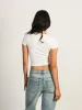HARLOW RIBBED SEAMLESS TEE - OFF WHITE sold by Boathouse