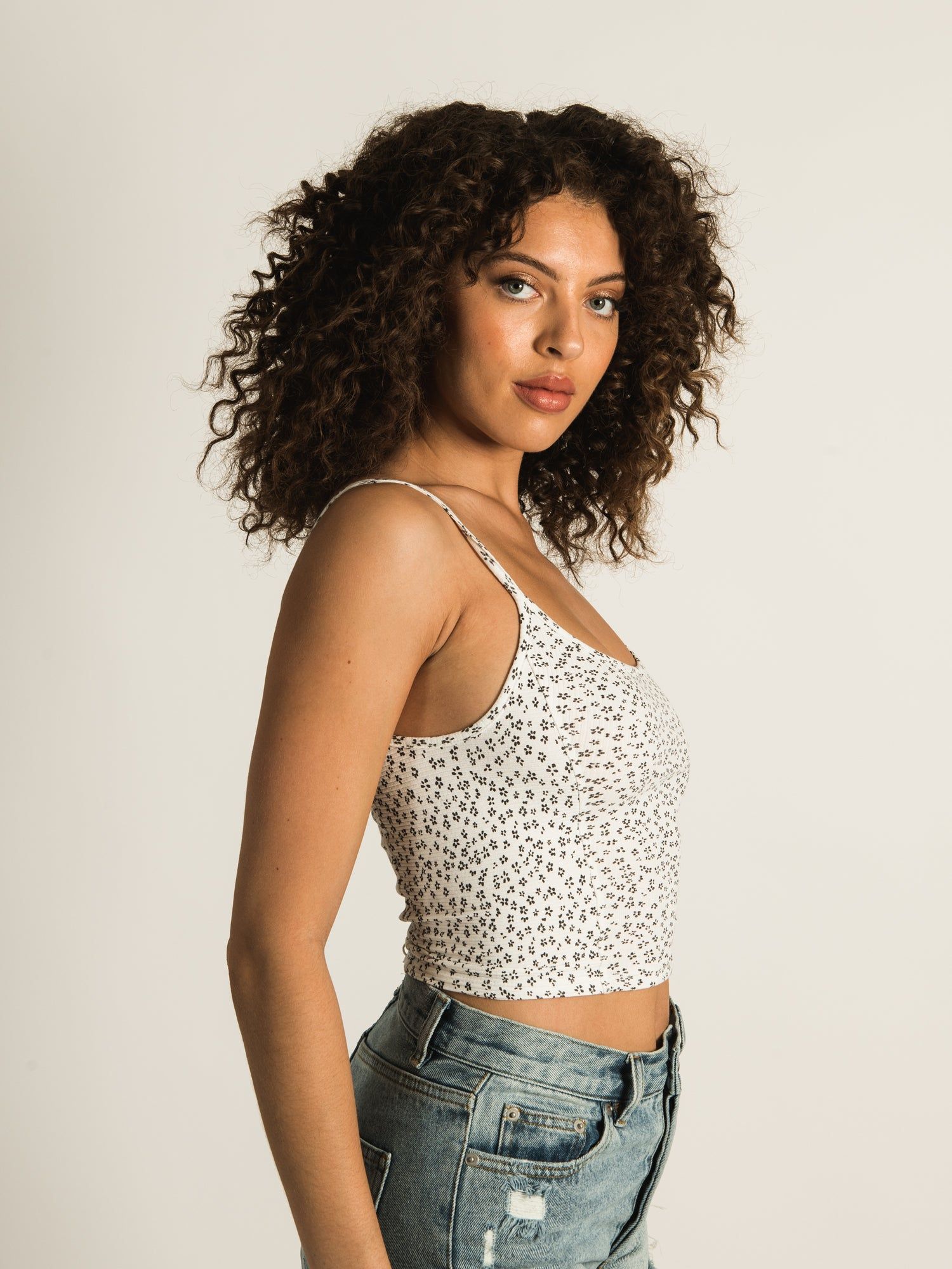 HARLOW SCOOP NECK DITSY CAMI - CLEARANCE sold by Boathouse product image thumbnail 4