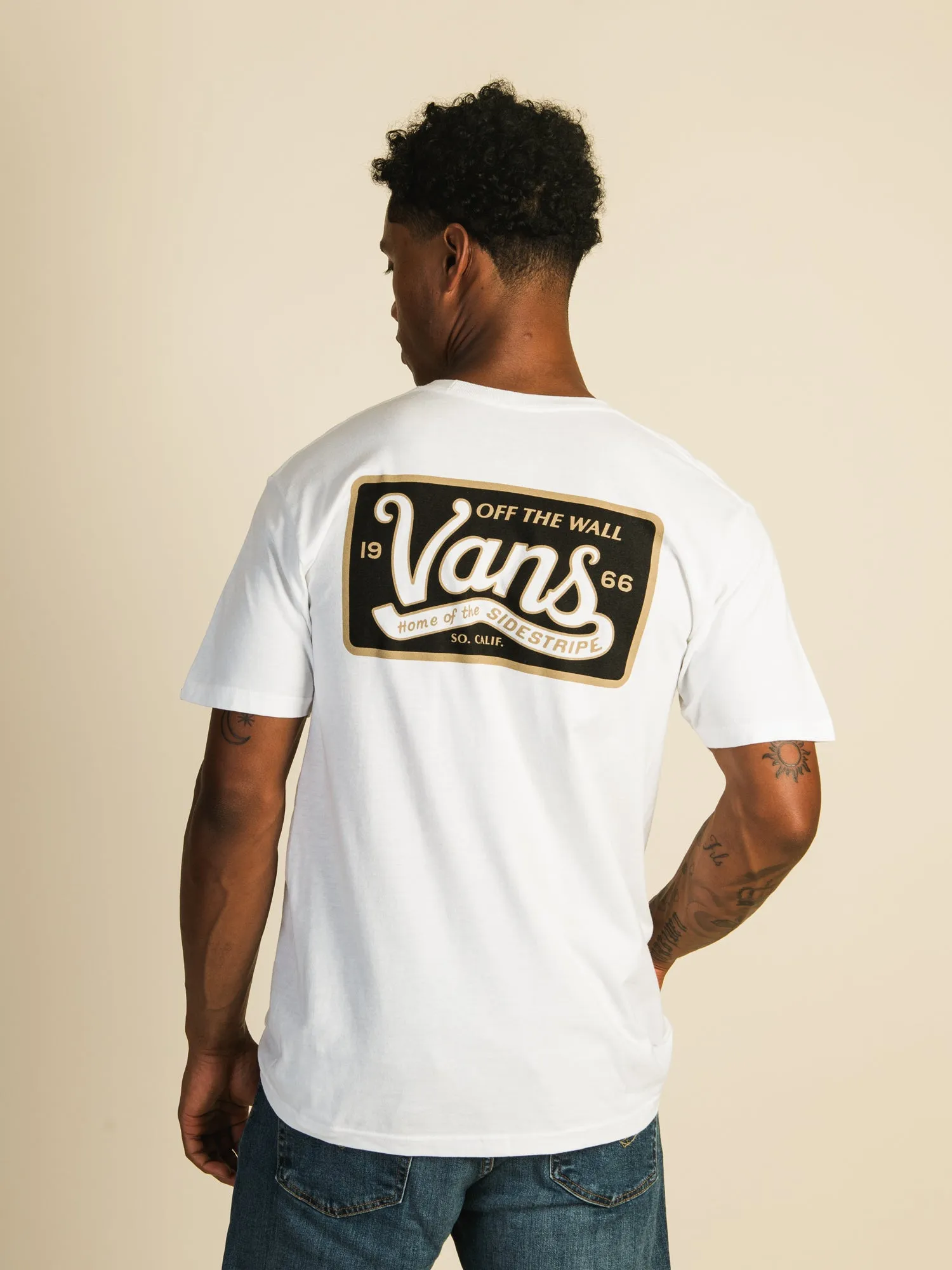 VANS HOME OF THE SIDE STRIPE T-SHIRT sold by Boathouse