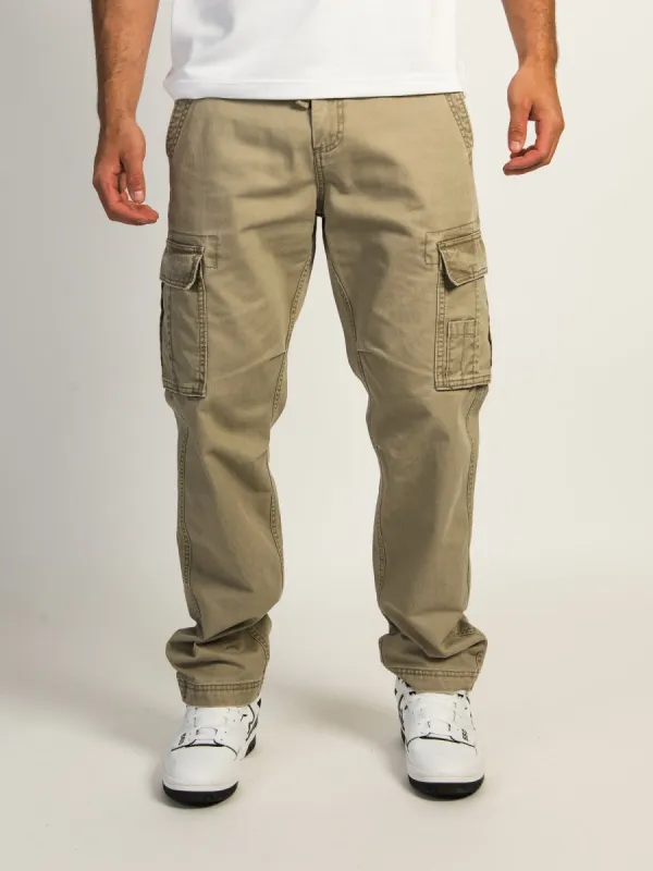 TAINTED 90's UTILITY CARGO PANT - KHAKI sold by Boathouse