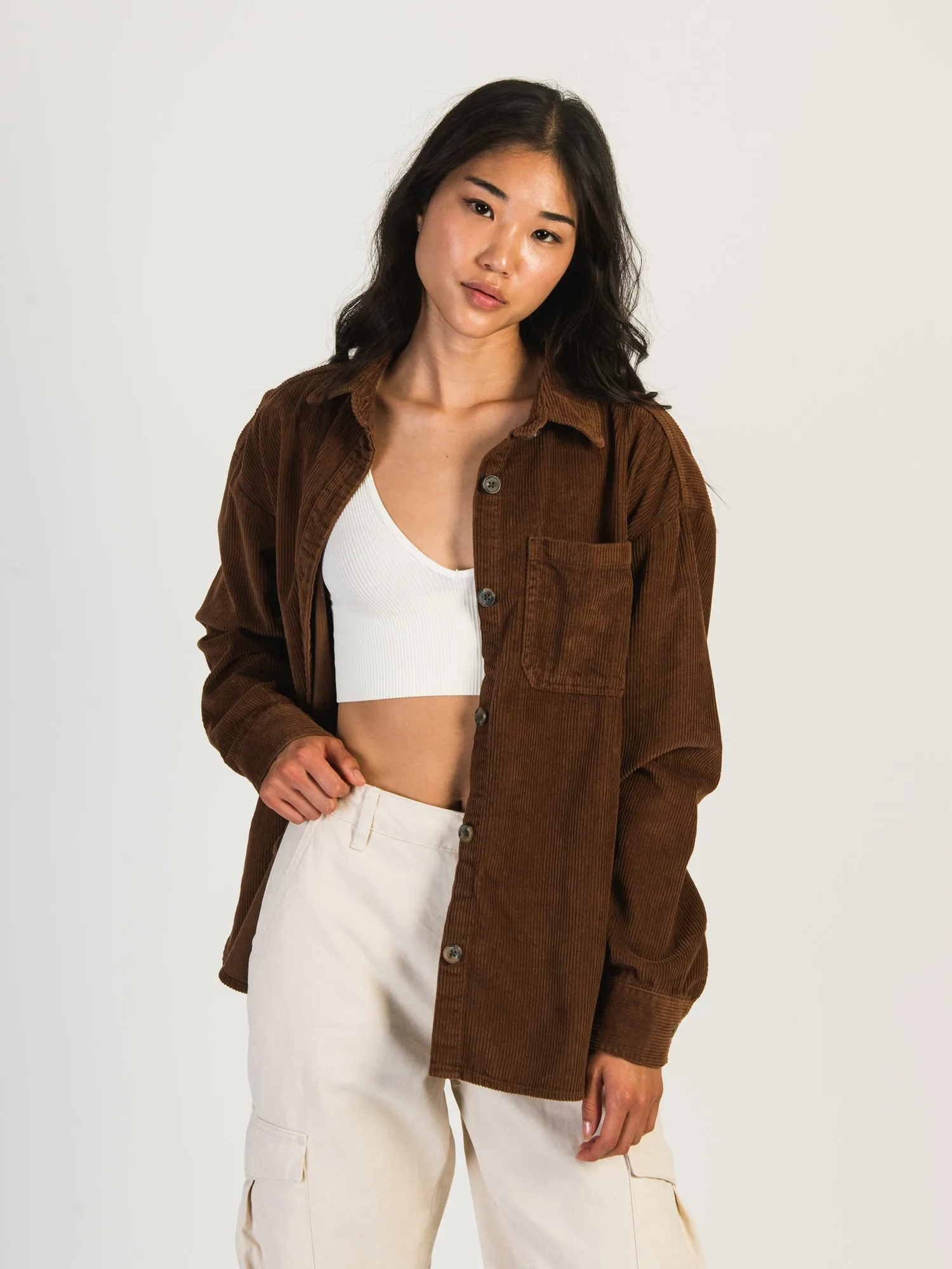 HARLOW CHRISSY CORD SHIRT - COGNAC - CLEARANCE sold by Boathouse product image thumbnail 3