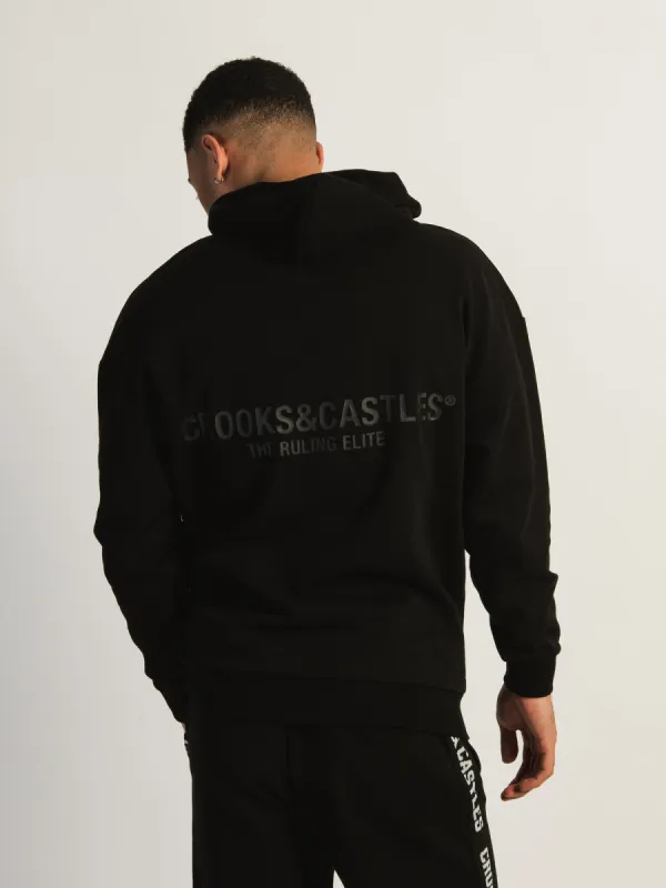 CROOKS & CASTLES DROP RUBBER PATCH PULLOVER HOODIE made by Boathouse