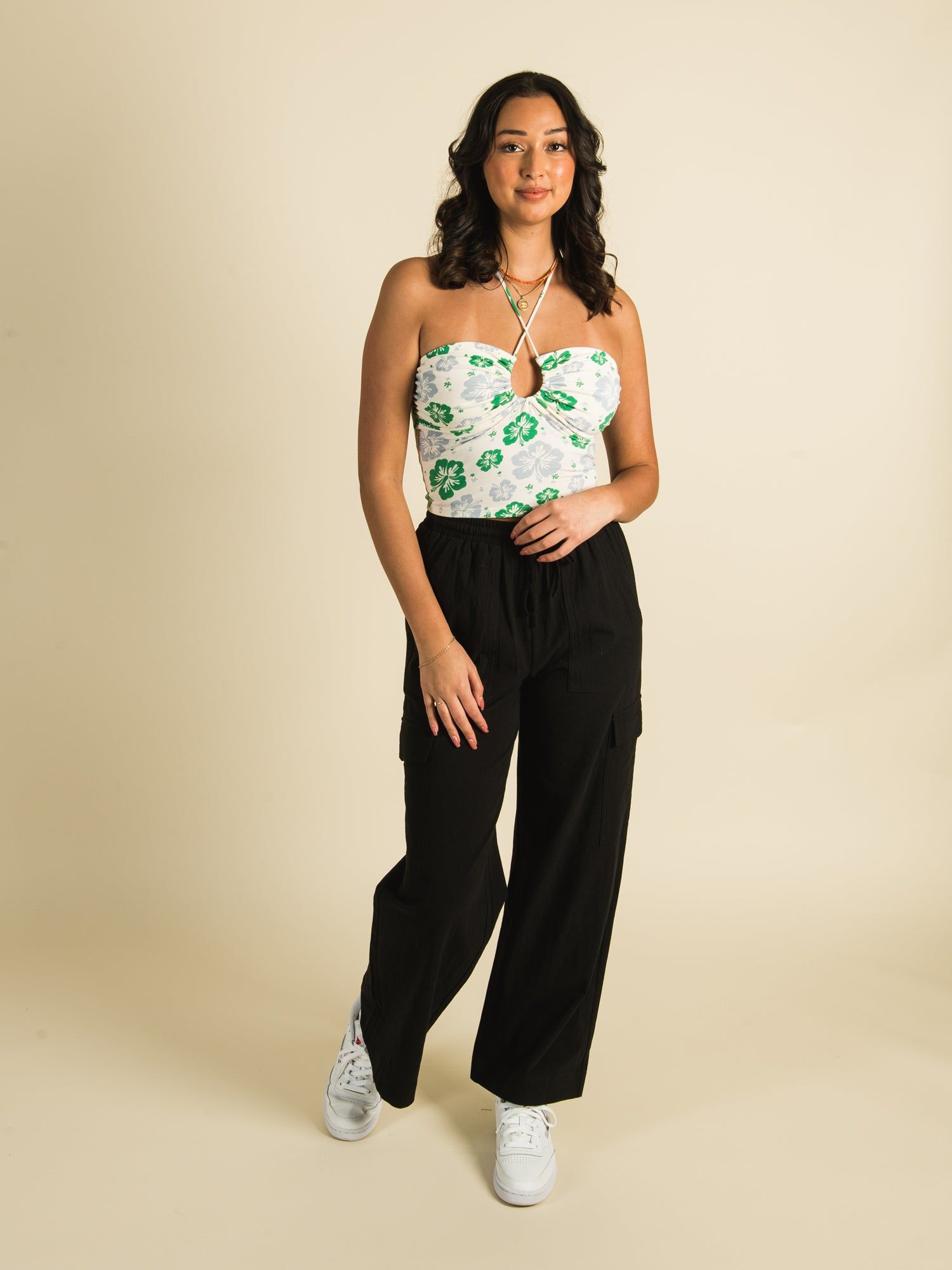 HARLOW ELISE TWIST ALL OVER PRINTHALTER TANK TOP - CLEARANCE sold by Boathouse product image thumbnail 2