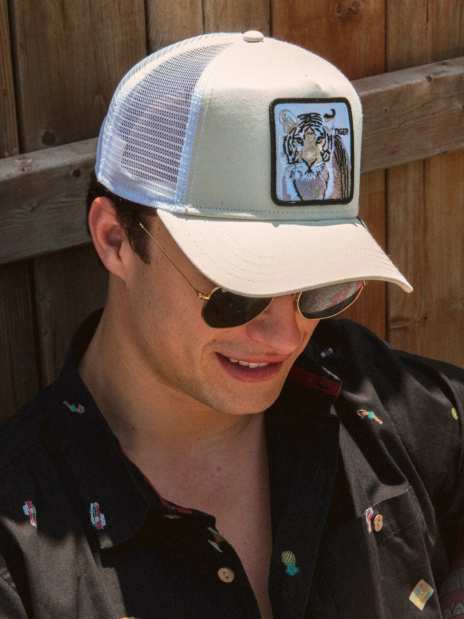 GOORIN BROS THE WHITE TIGER TRUCKER HAT sold by Boathouse