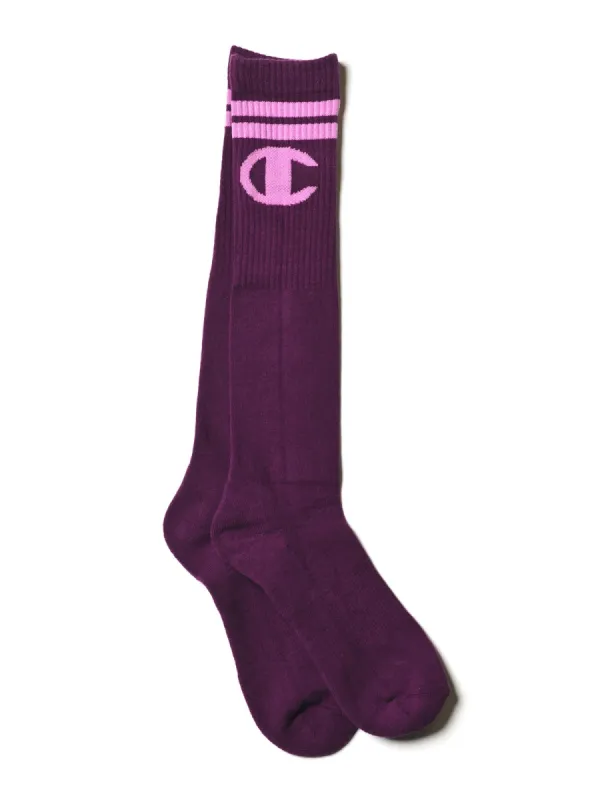 LOGO 'C' KNEE SOCK - PURPLE - CLEARANCE sold by Boathouse