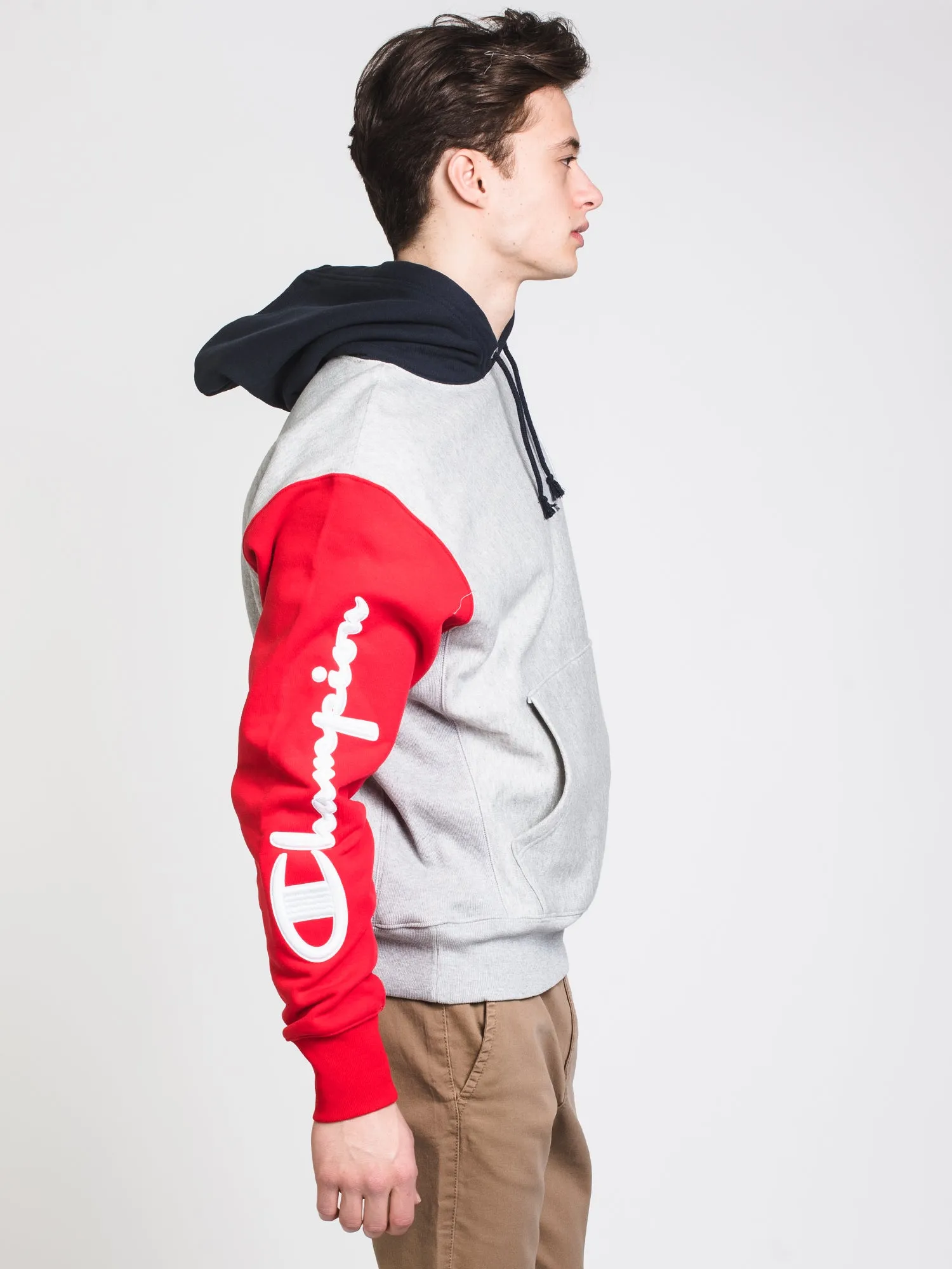 MENS RW 'C' COLOURBLOCK PULLOVER HOODIE - OX GREY - CLEARANCE sold by Boathouse product image thumbnail 3
