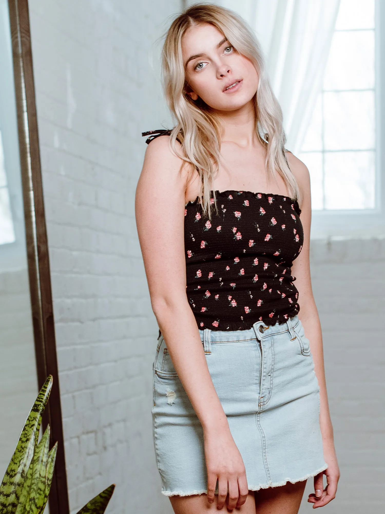 WOMENS SHIRRED PRINT TUBE TOP - CLEARANCE sold by Boathouse