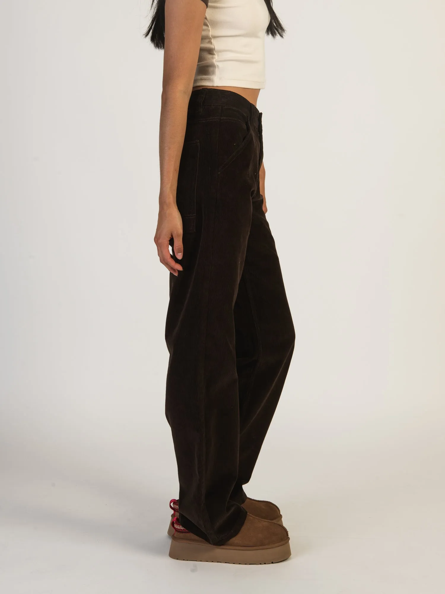 HARLOW CORD CARPENTER PANT - CHOCOLATE - CLEARANCE sold by Boathouse product image thumbnail 3