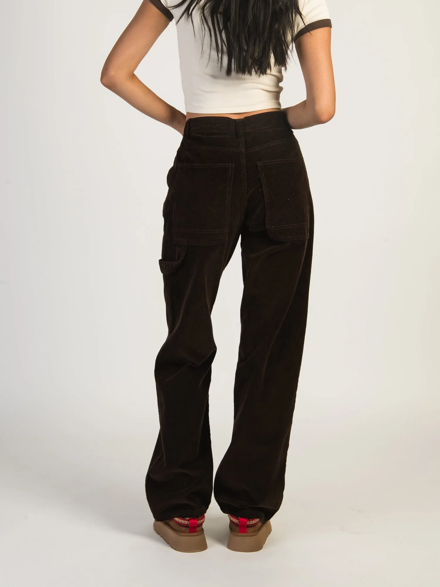 HARLOW CORD CARPENTER PANT - CHOCOLATE - CLEARANCE sold by Boathouse product image thumbnail 4