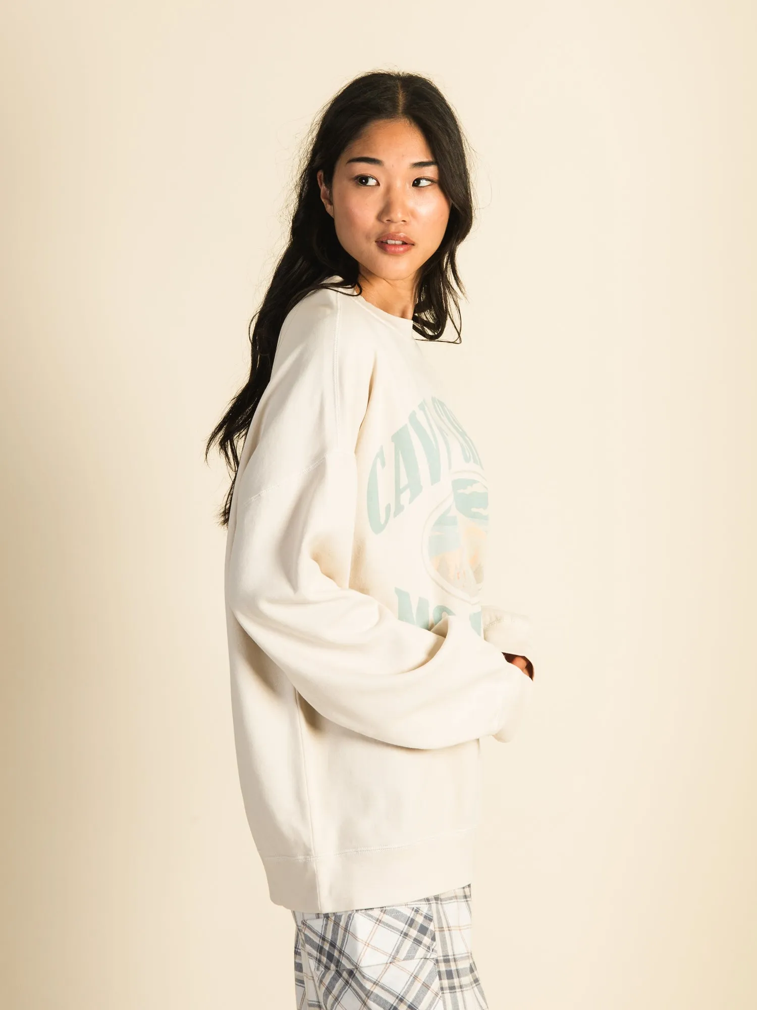 HARLOW MICHELLE VARSITY CREW SWEATSHIRT - CREAM - CLEARANCE sold by Boathouse product image thumbnail 2
