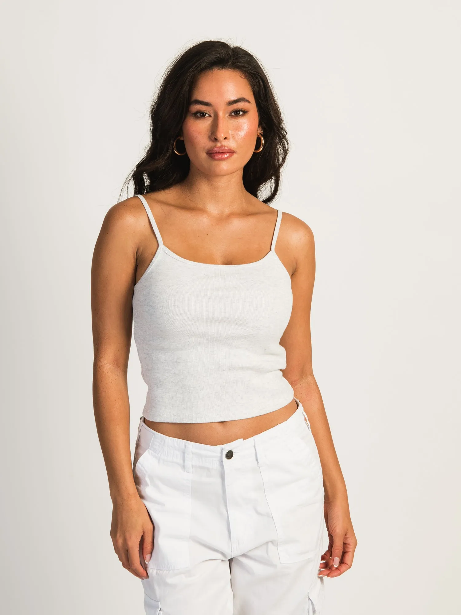 HARLOW SABRINA MELANGE TANK - HEATHER CLOUD WHITE - CLEARANCE sold by Boathouse
