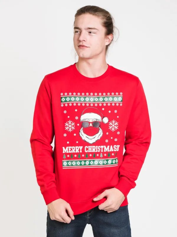 MENS CHRISTMASK CREW - RED - CLEARANCE sold by Boathouse