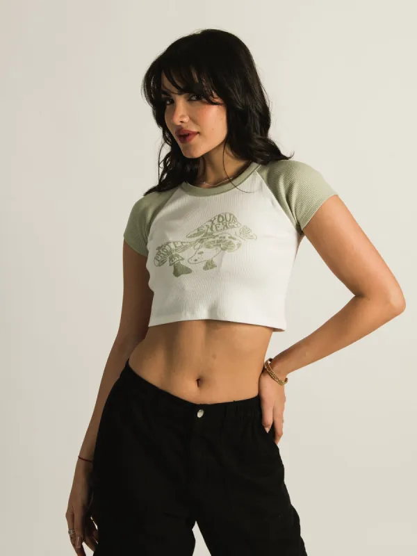 HARLOW COLOURBLOCK PRINT RAGLAN TEE  - CLEARANCE sold by Boathouse