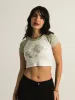 HARLOW COLOURBLOCK PRINT RAGLAN TEE  - CLEARANCE sold by Boathouse