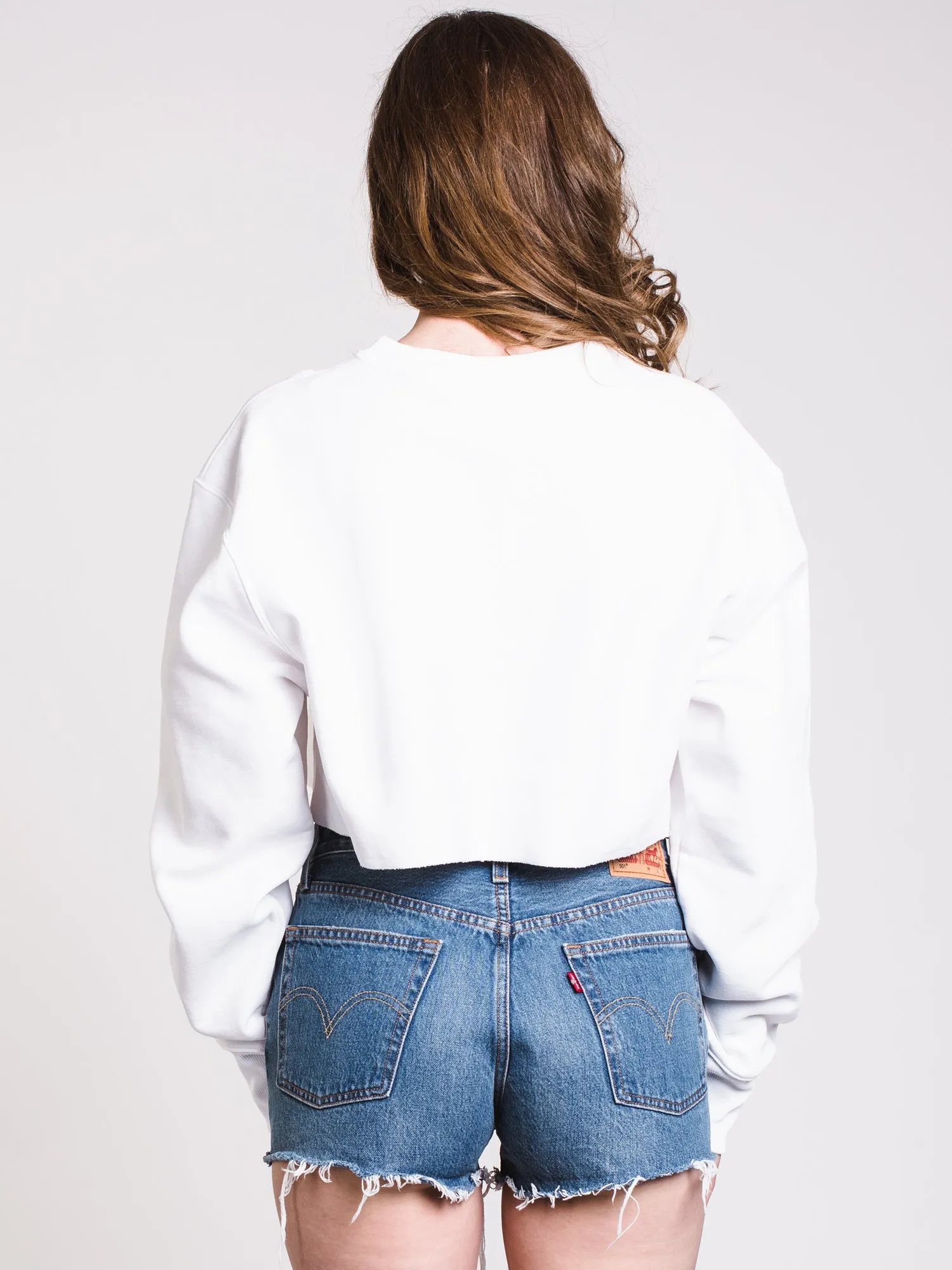 WOMENS RW CROP CUTOFF CREW - WHITE - CLEARANCE sold by Boathouse product image thumbnail 2