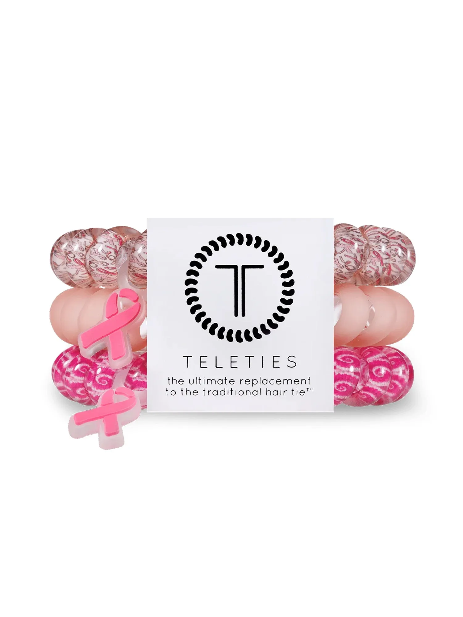 TELETIES HAIR TIE LARGE I PINK I CAN sold by Boathouse