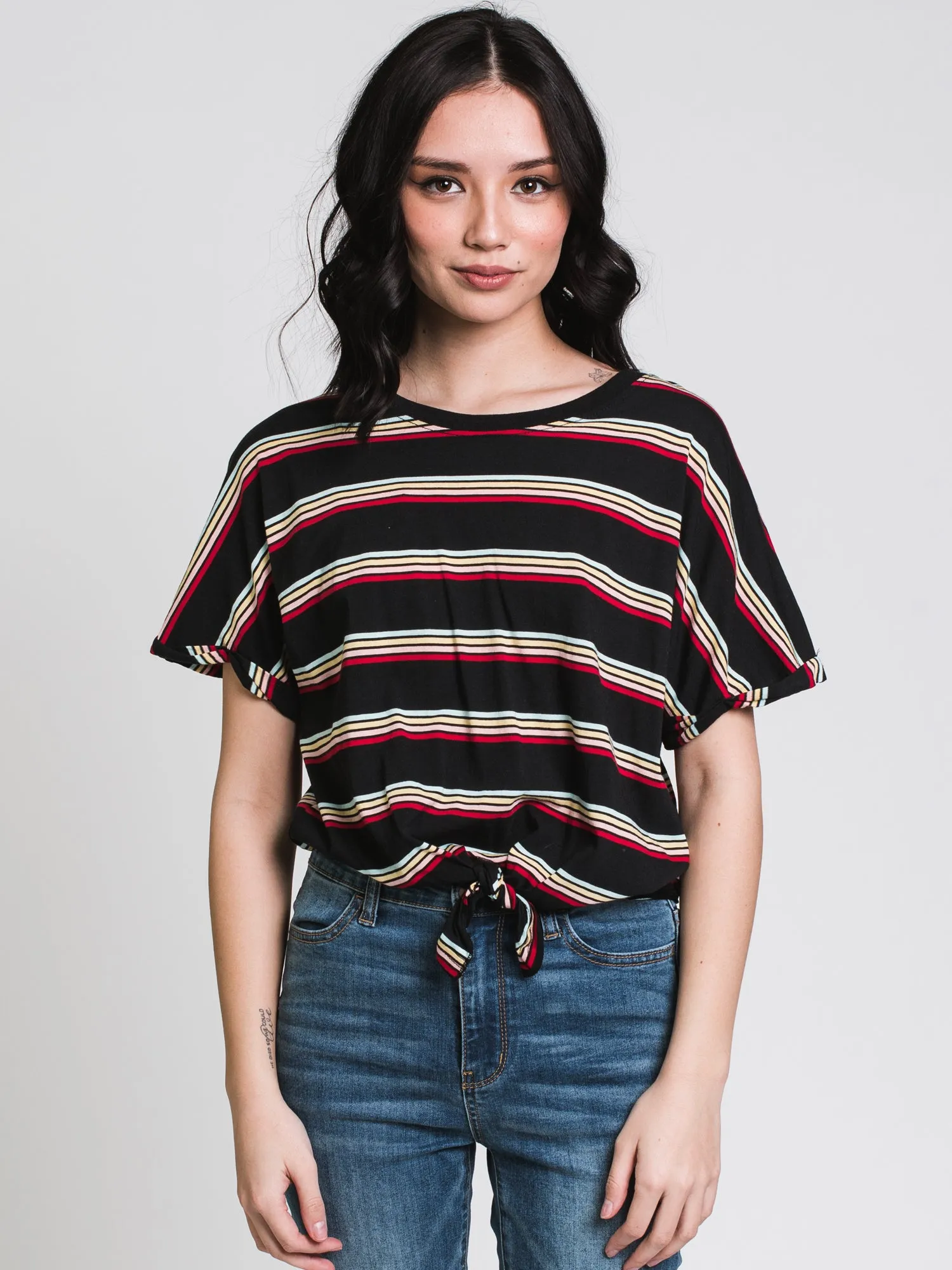 HARLOW LAYLA KNOTTED STRIPE TEE - CLEARANCE sold by Boathouse