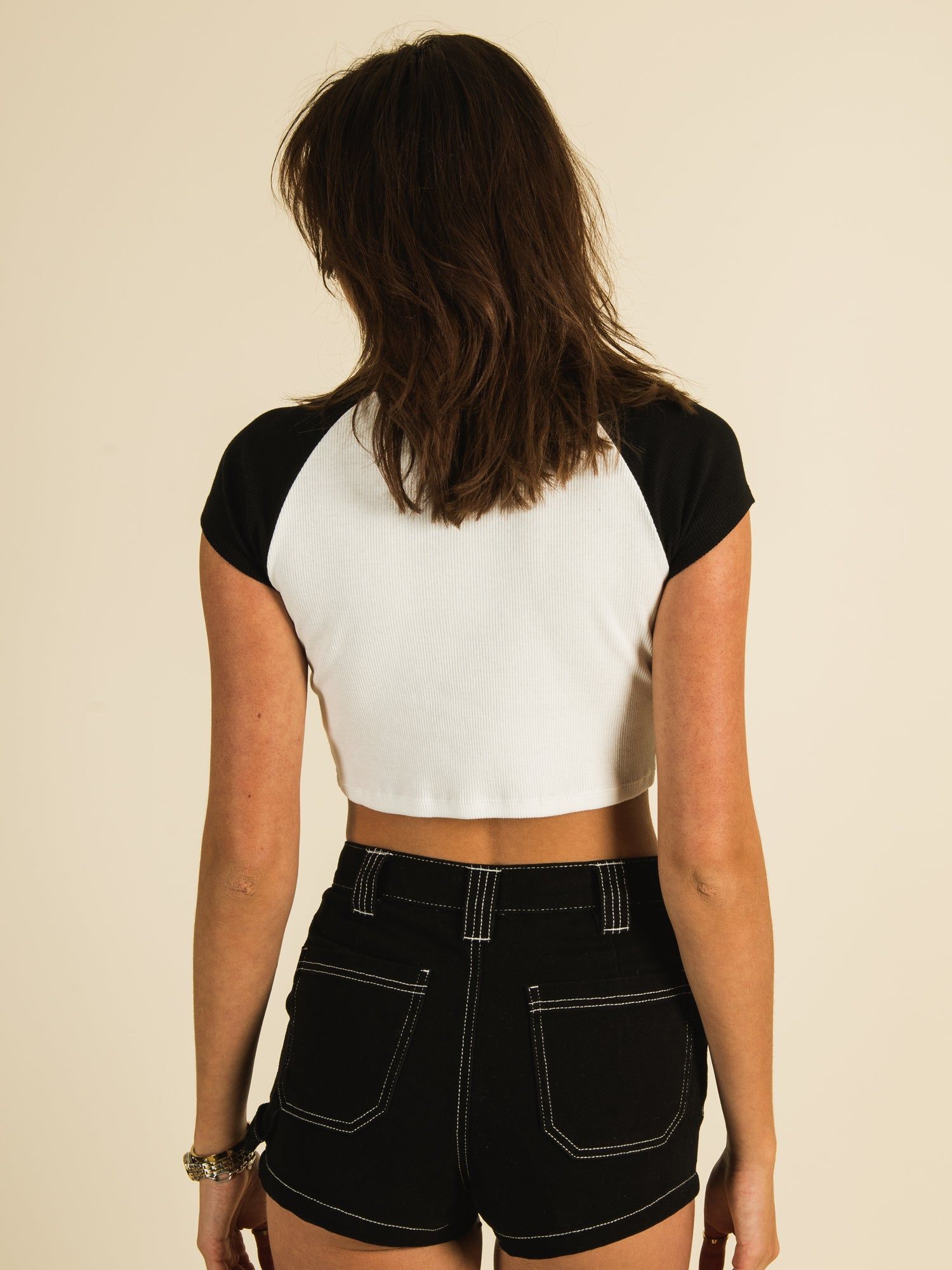 HARLOW COLOURBLOCK EMBROIDERED RAGLAN TEE - CLEARANCE sold by Boathouse product image thumbnail 4