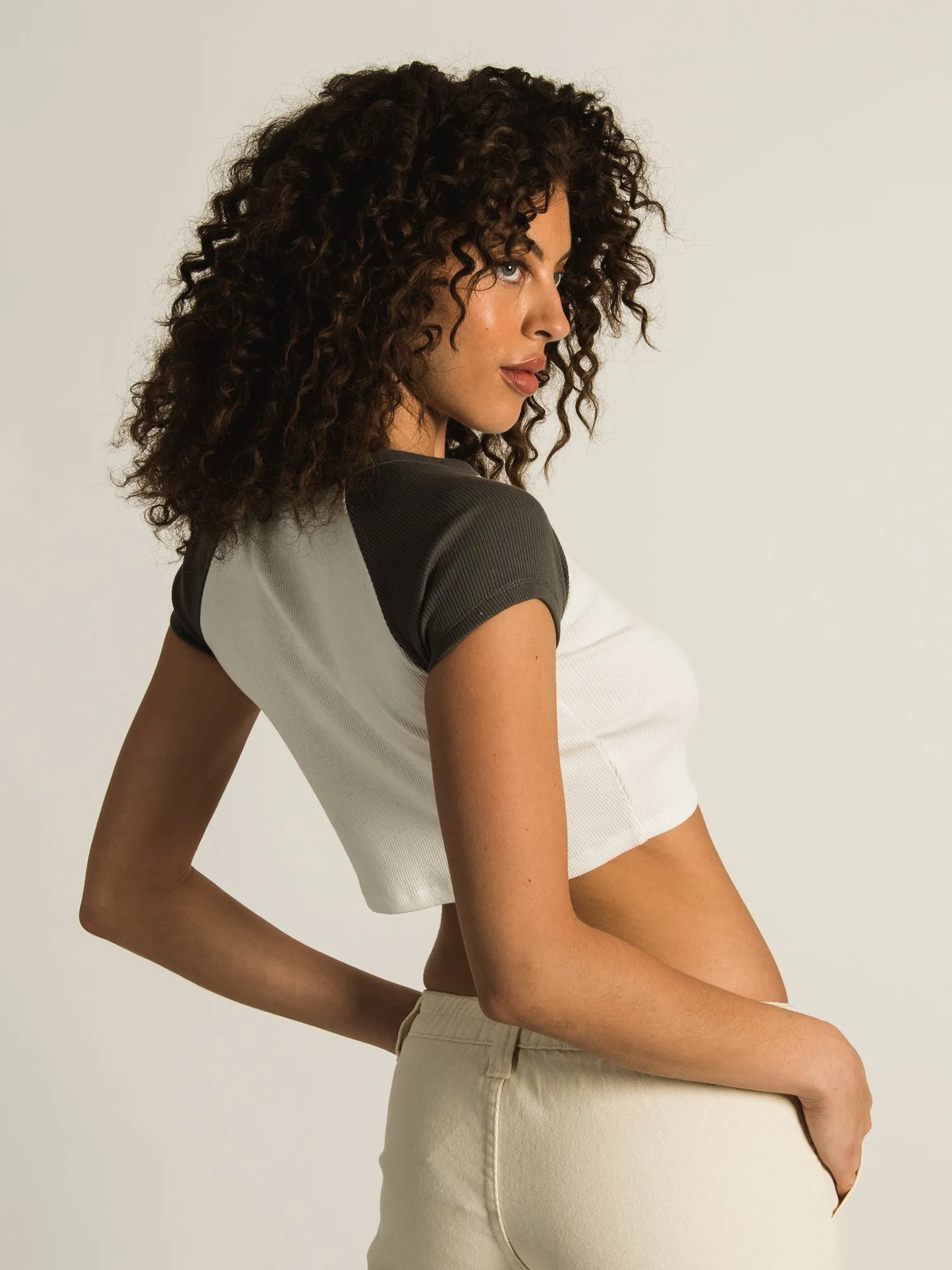 HARLOW COLOURBLOCK SOLID RAGLAN TEE - CLEARANCE sold by Boathouse product image thumbnail 5