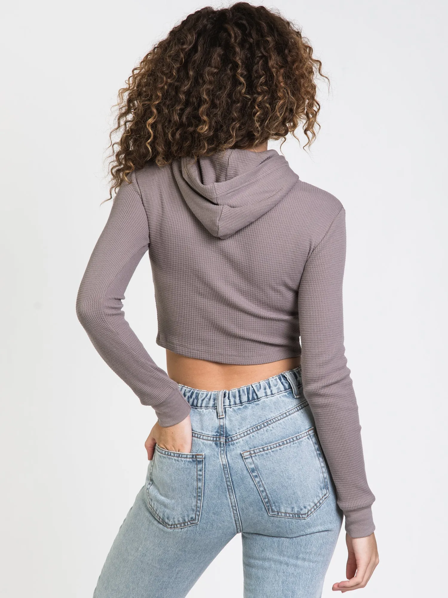 HARLOW WAFFLE SLIM HOODIE - CLEARANCE sold by Boathouse product image thumbnail 2