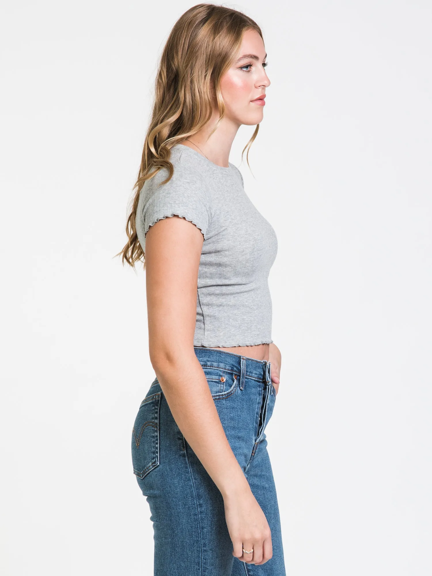 HARLOW AVA POINTELLE TEE - CLEARANCE sold by Boathouse product image thumbnail 3