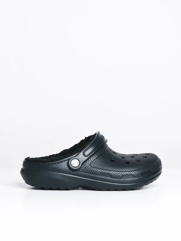 WOMENS CROCS CLASSIC LINED CLOGS - BLACK sold by Boathouse