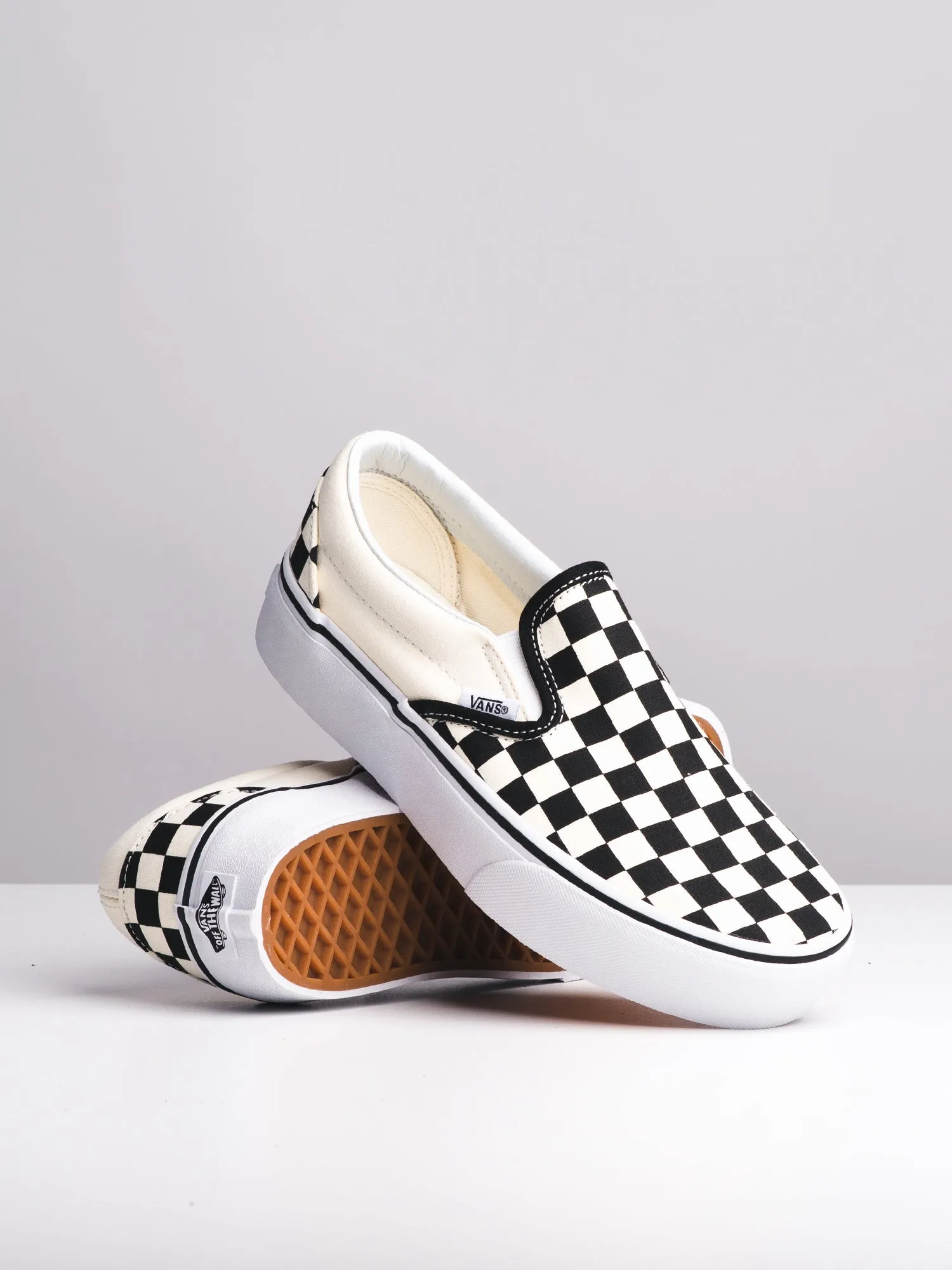 WOMENS VANS CLASSIC SLIP-ON PLATFORM CHECKER CANVAS SHOES sold by Boathouse product image thumbnail 2