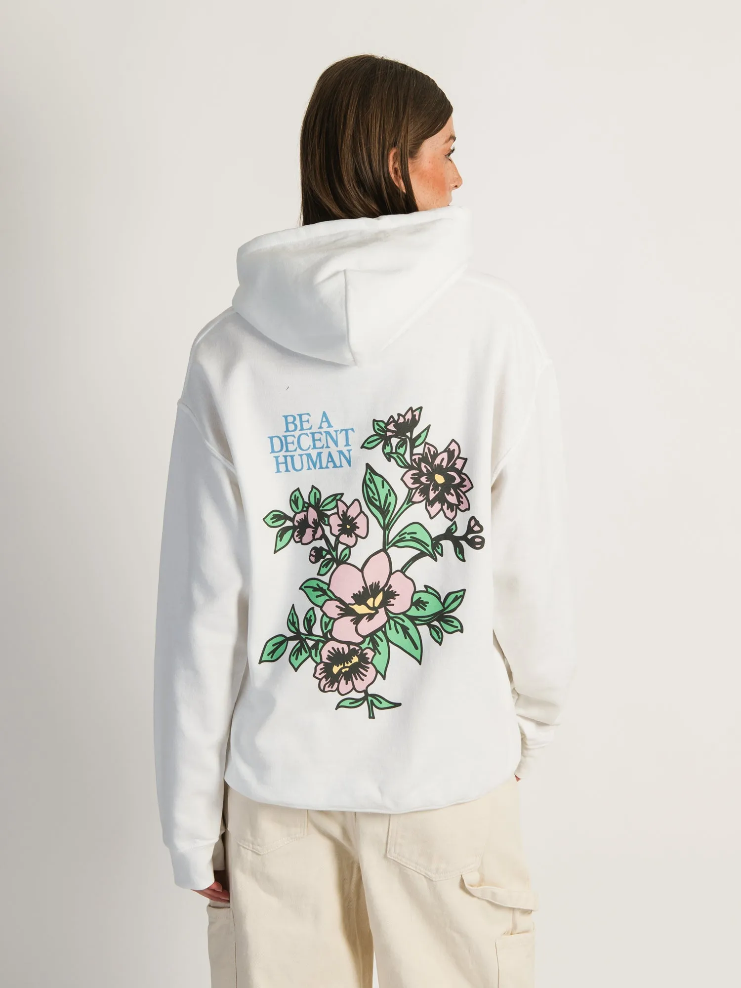 BARSTOOL SPORTS BE A DECENT HUMAN PULLOVER HOODIE sold by Boathouse