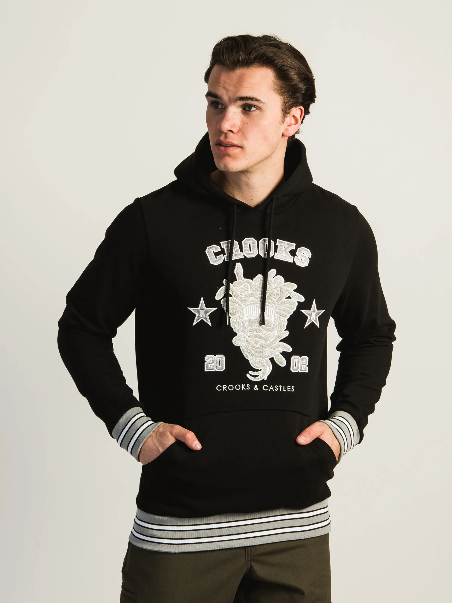 CROOKS & CASTLES EMBROIDERED CHENILLE TEAM HOODIE sold by Boathouse