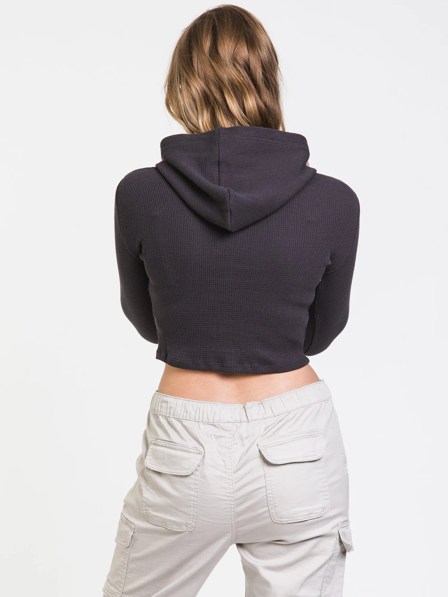 HARLOW WAFFLE SLIM HOODIE - CLEARANCE sold by Boathouse product image thumbnail 2