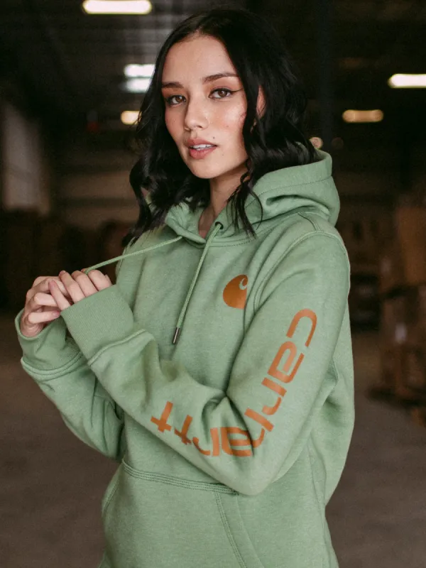 CARHARTT LOGO SLEEVE PULLOVER HOODIE  - CLEARANCE sold by Boathouse