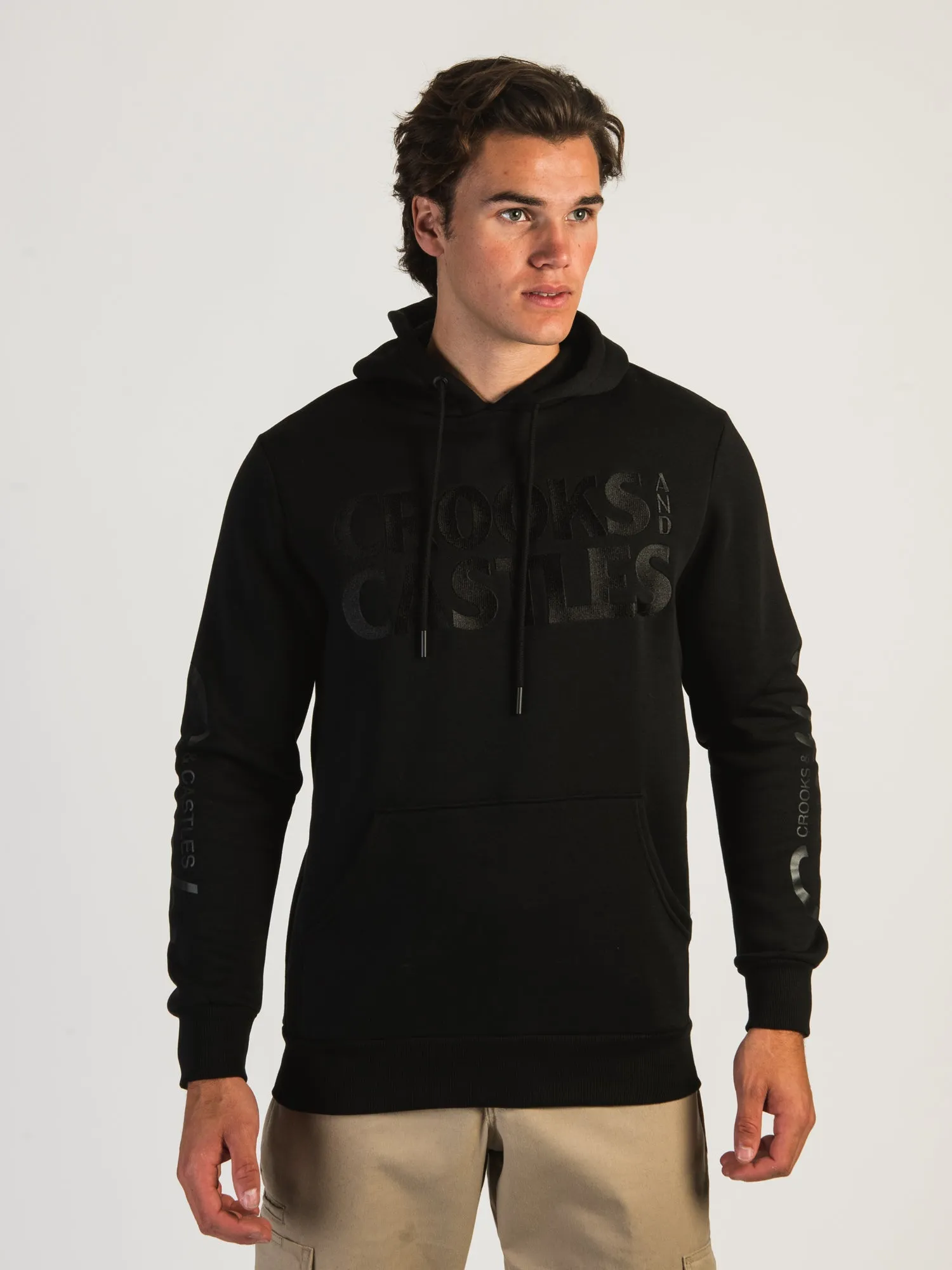 CROOKS & CASTLES TONAL EMBROIDERED PULLOVER HOODIE sold by Boathouse