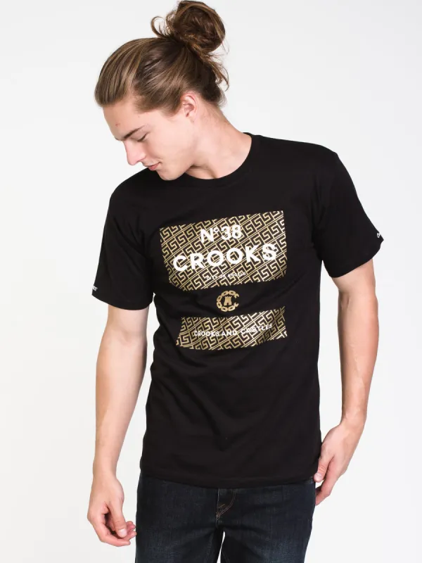 MENS GRECO MONO KLEPTO SHORT SLEEVE T-SHIRT - BLK - CLEARANCE sold by Boathouse