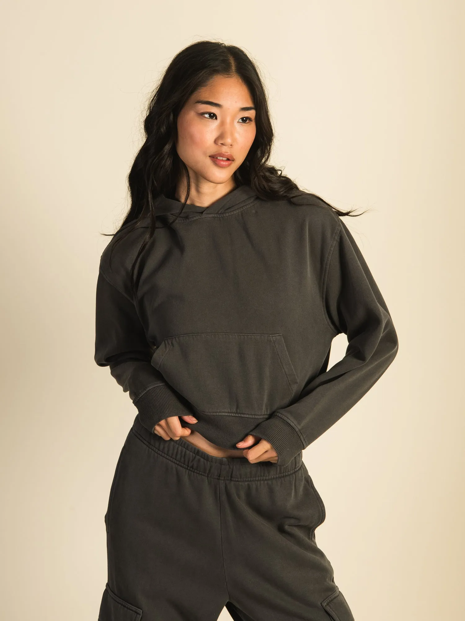 HARLOW BRE POPOVER HOODIE - CHARCOAL - CLEARANCE sold by Boathouse product image thumbnail 2