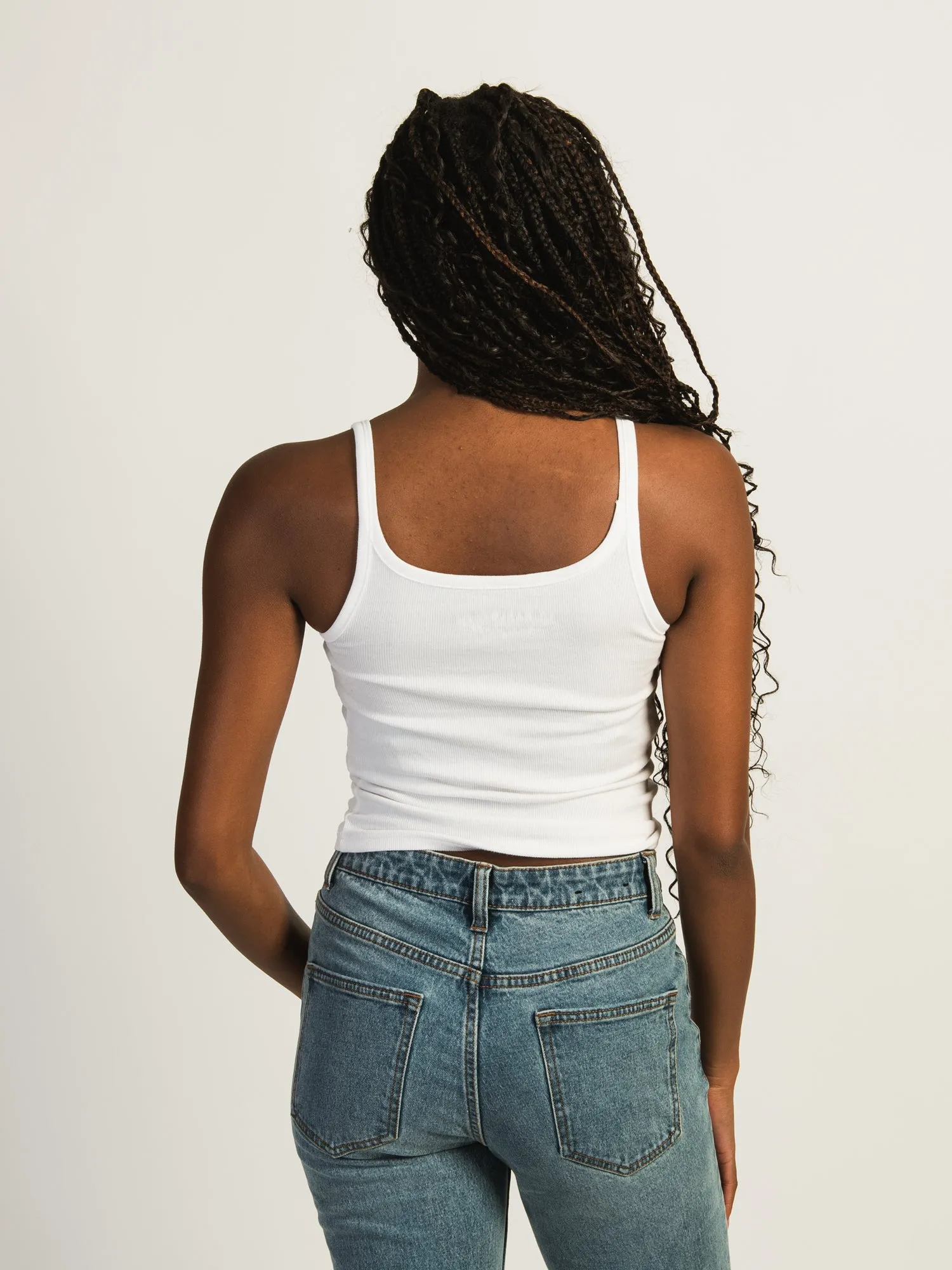 HARLOW ESSENTIAL RIBBED TANK TOP - WHITE sold by Boathouse product image thumbnail 3